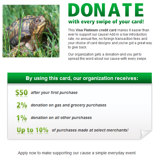 Credit caed donations